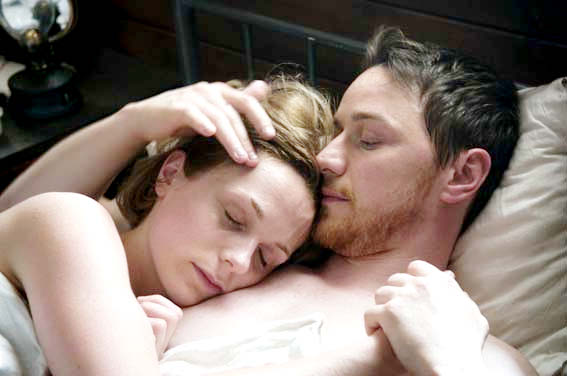 Anne-Marie Duff stars as Sasha Tolstoy and James McAvoy stars as Valentin Bulgakov in Sony Pictures Classics' The Last Station (2009)