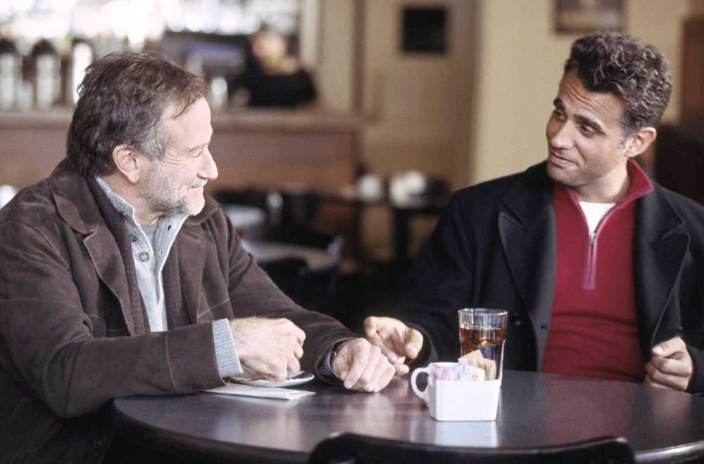 Robin Williams as Gabriel Noone and Bobby Cannavale as Jess in Miramax Films' The Night Listener (2006)