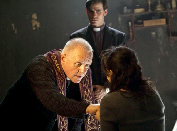 Anthony Hopkins stars as Father Lucas and 	Colin O'Donoghue stars as Michael Kovak in Warner Bros. Pictures' The Rite (2011)