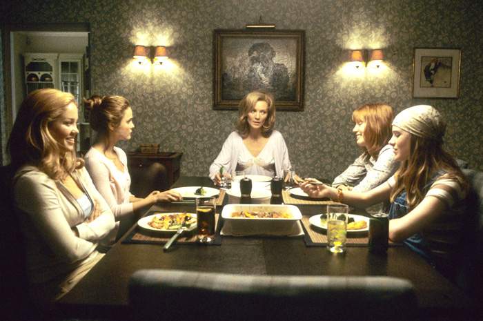 (L-R) Erika Christensen, Keri Russell, Joan Allen, Alicia Witt and Evan Rachel Wood in New Line Cinema's The Upside of Anger (2005)