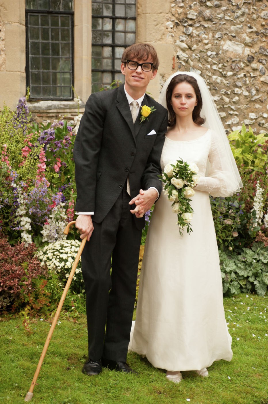 Eddie Redmayne stars as Stephen Hawking and Felicity Jones stars as Jane Hawking in Focus Features' Theory of Everything (2014)