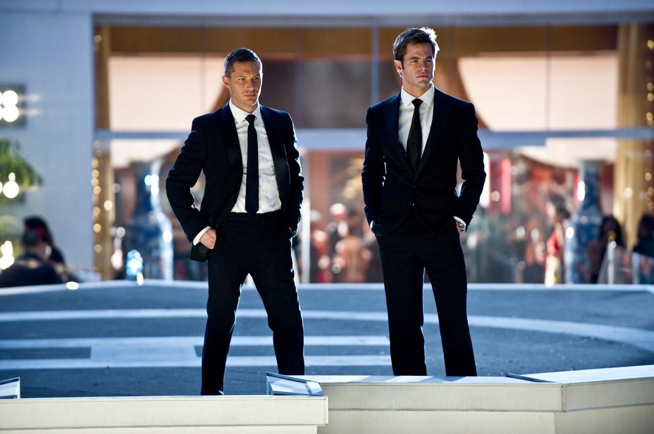 Tom Hardy stars as Tuck and Chris Pine stars as FDR Foster in 20th Century Fox's This Means War (2012)