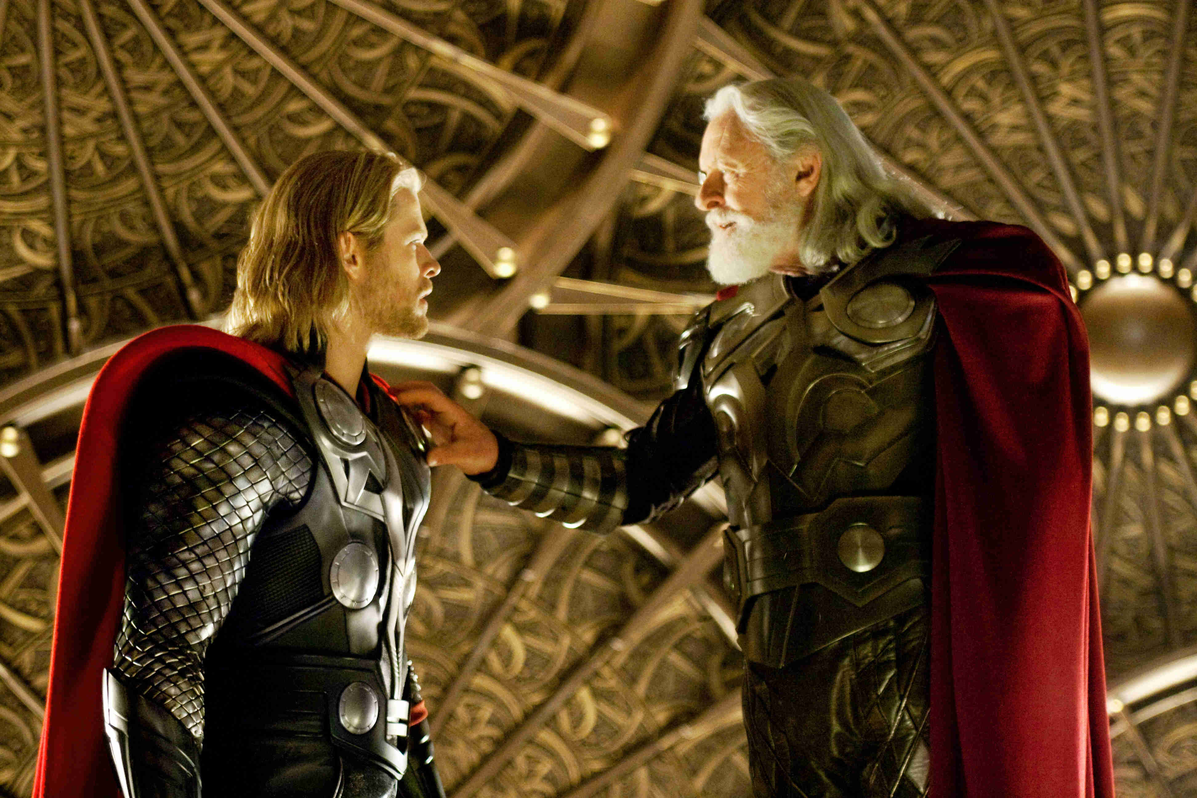Chris Hemsworth stars as Thor and Anthony Hopkins stars as Odin in Paramount Pictures' Thor (2011)