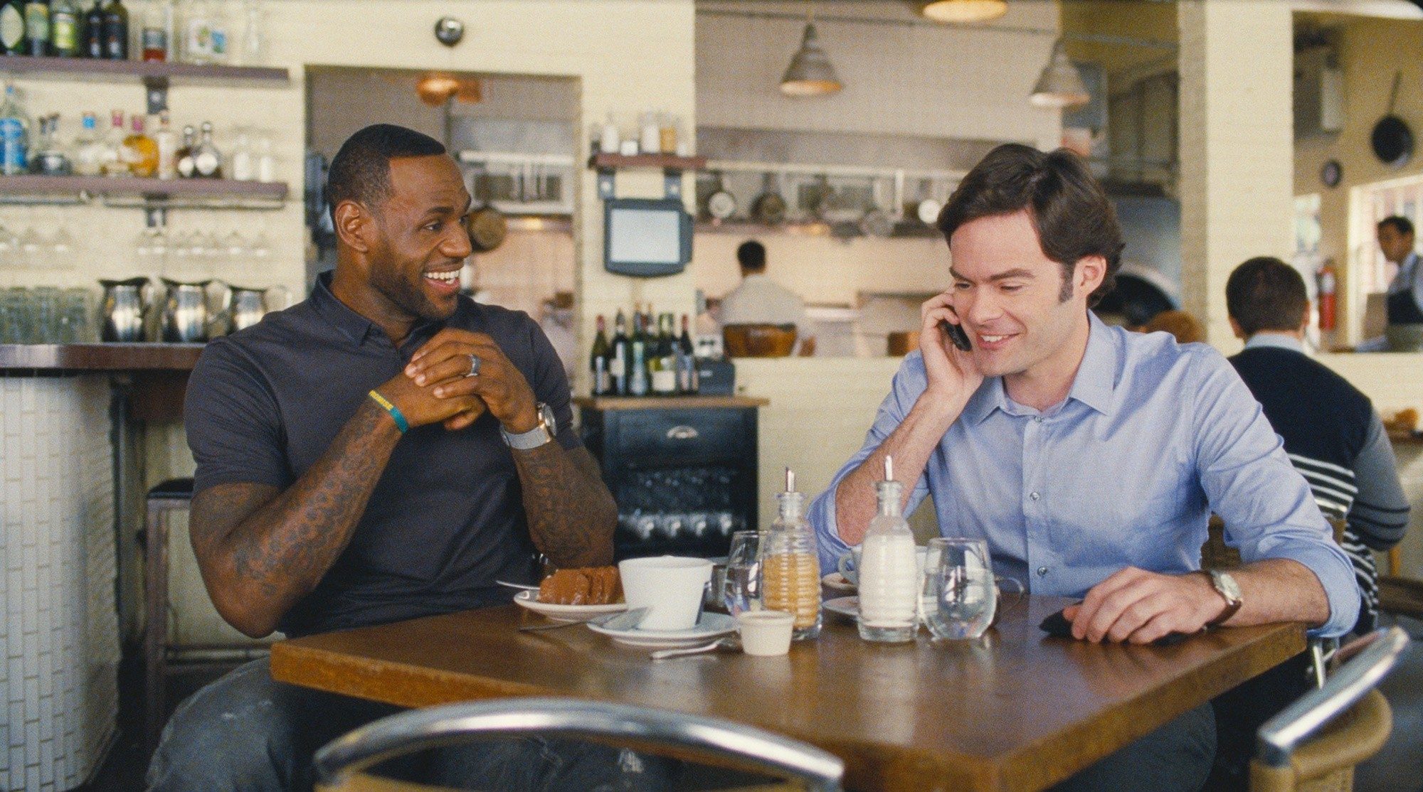 LeBron James and Bill Hader (Aaron) in Universal Pictures' Trainwreck (2015)