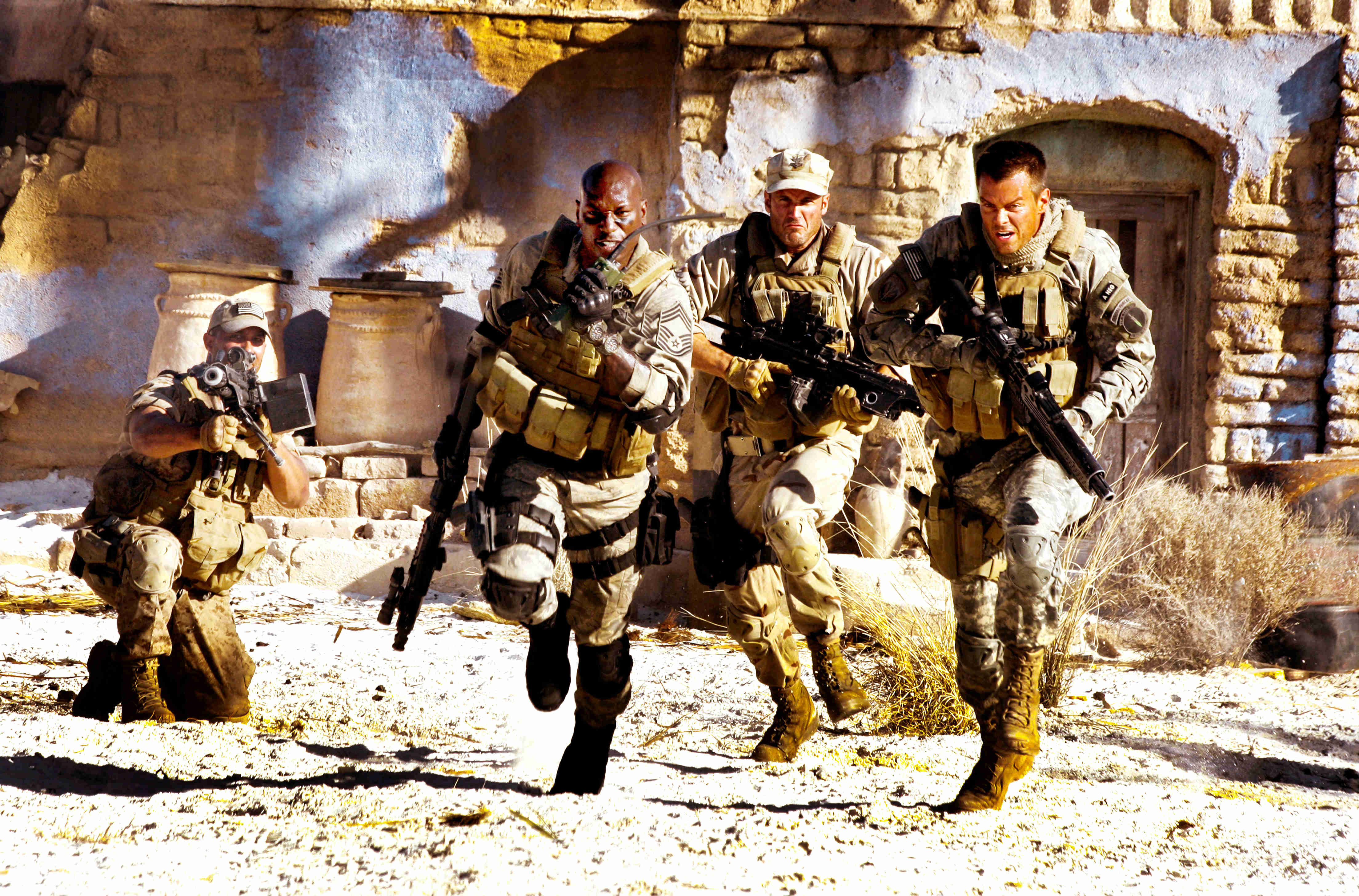 Tyrese Gibson stars as USAF Tech Sergeant Epps and Josh Duhamel stars as Captain Lennox in DreamWorks SKG's Transformers: Revenge of the Fallen (2009)