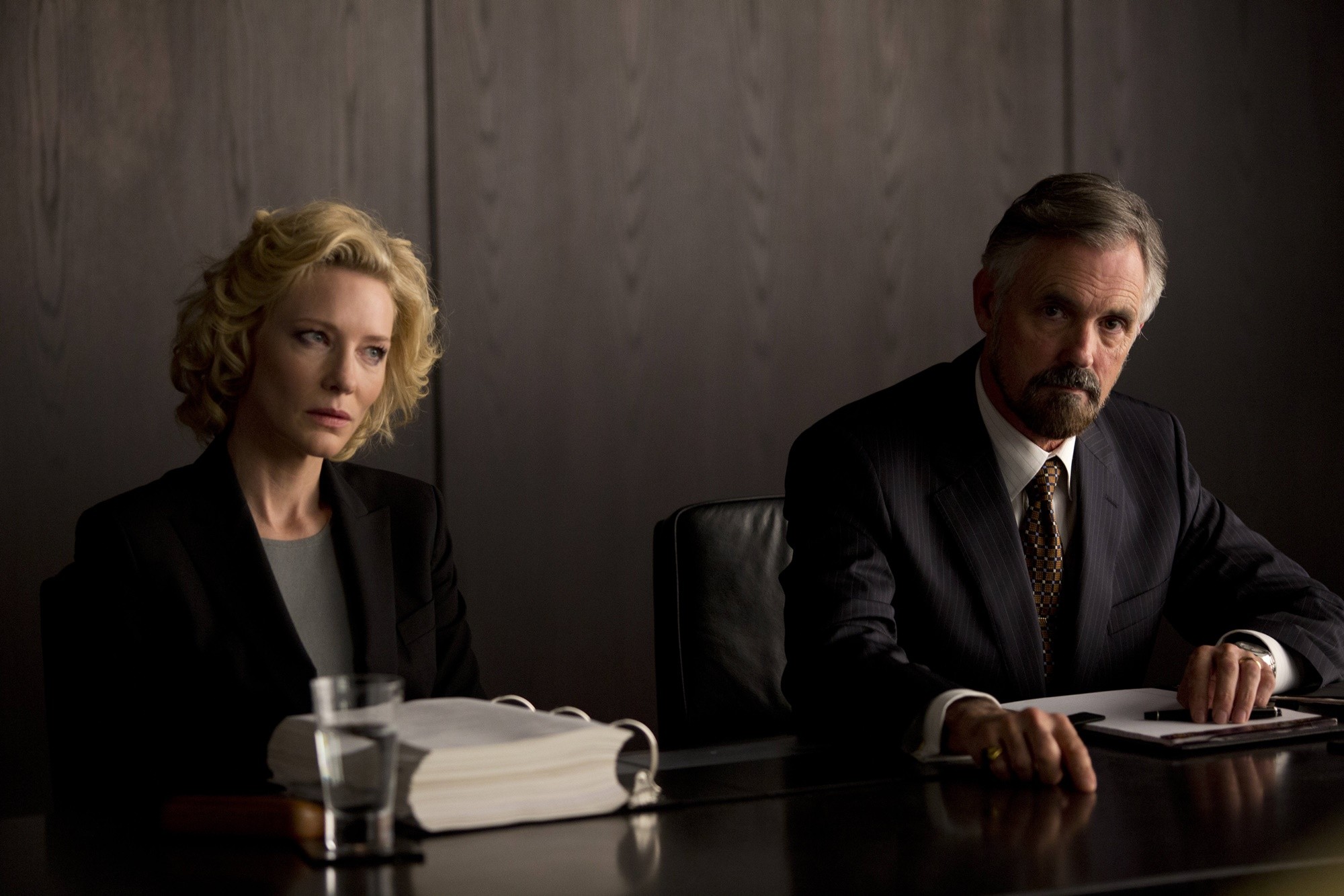 Cate Blanchett stars as Mary Mapes and Andrew McFarlane stars as Dick Hibey in Sony Pictures Classics' Truth (2015)