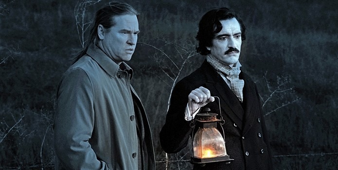 Val Kilmer stars as Hall Baltimore and Ben Chaplin stars as Edgar Allan Poe in American Zoetrope's Twixt (2012)