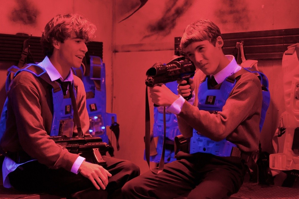 Toby Regbo stars as John and Jamie Blackley stars as Mark in Tribeca Film's uwantme2killhim? (2014)