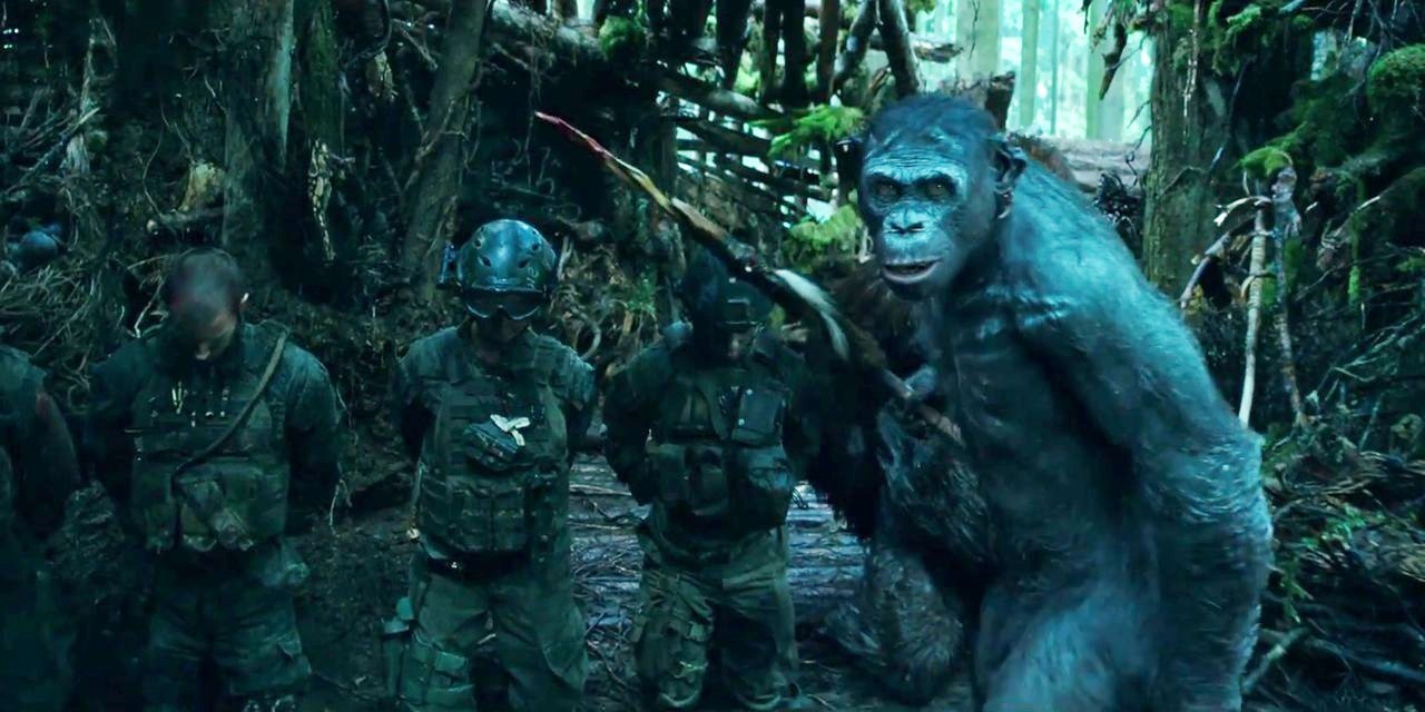 A scene from 20th Century Fox's War for the Planet of the Apes (2017)