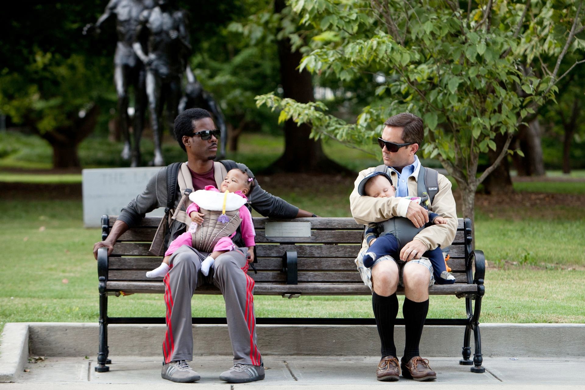 Chris Rock stars as Vic and Thomas Lennon	 stars as Craig in Lionsgate Films' What to Expect When You're Expecting (2012). Photo credit by Melissa Moseley.
