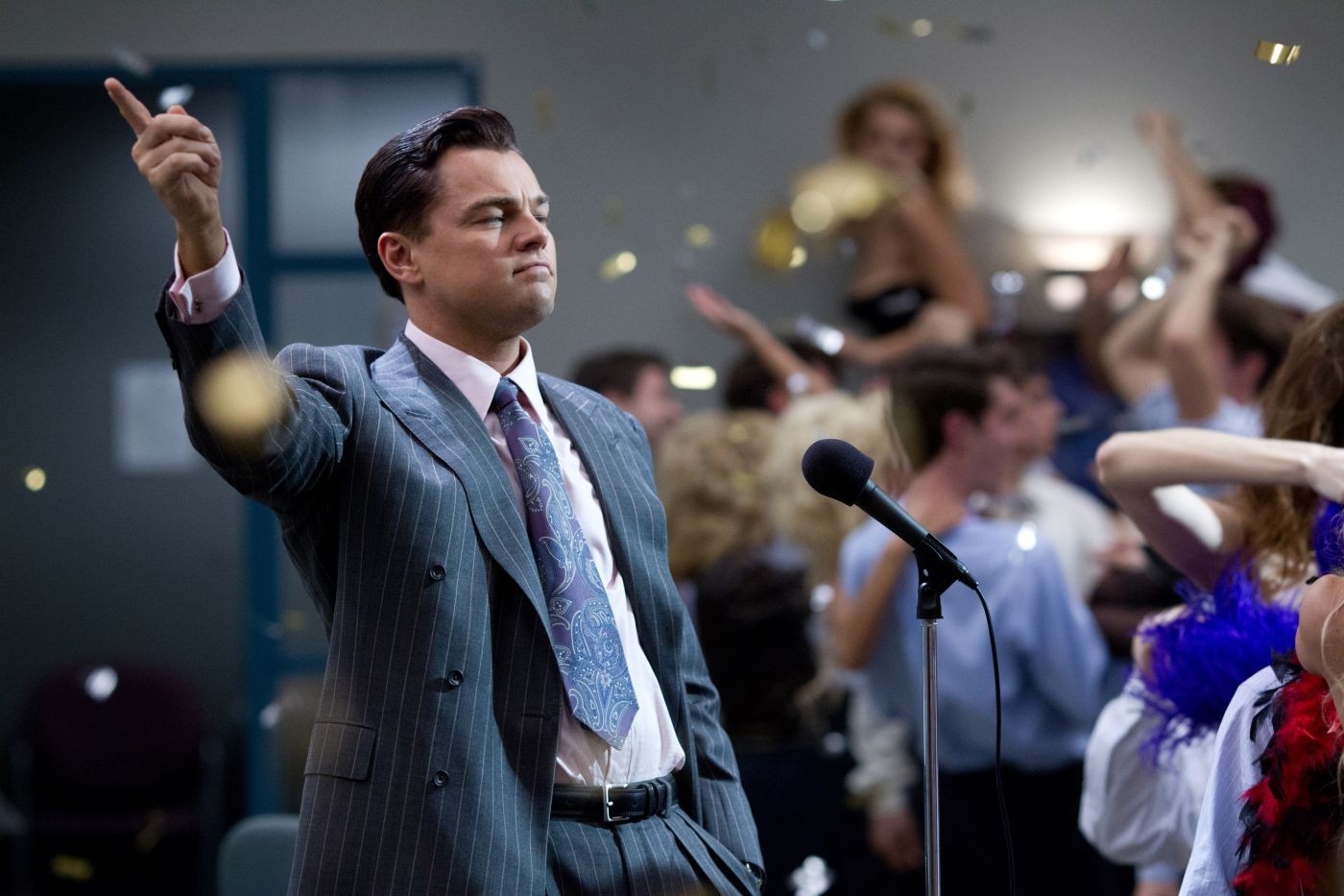 Leonardo DiCaprio stars as Jordan Belfort in Paramount Pictures' The Wolf of Wall Street (2013)