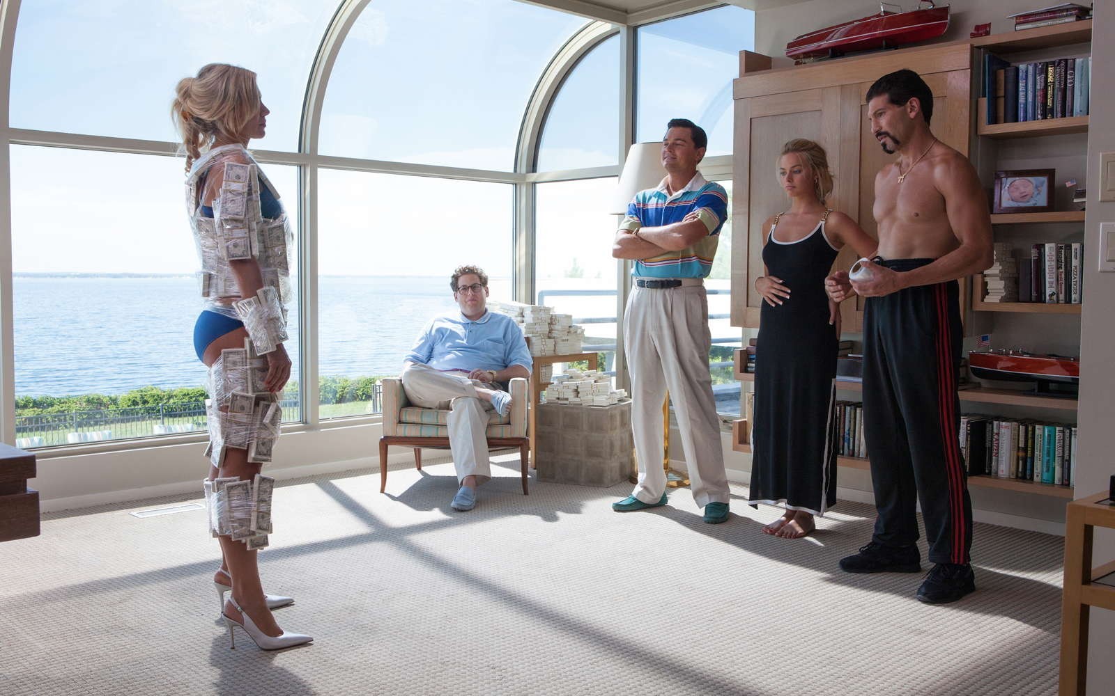 Jonah Hill, Leonardo DiCaprio and Margot Robbie in Paramount Pictures' The Wolf of Wall Street (2013)