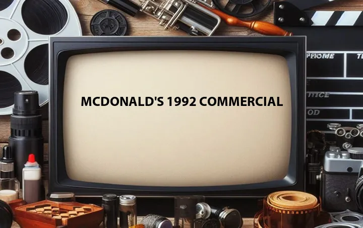 McDonald's 1992 Commercial