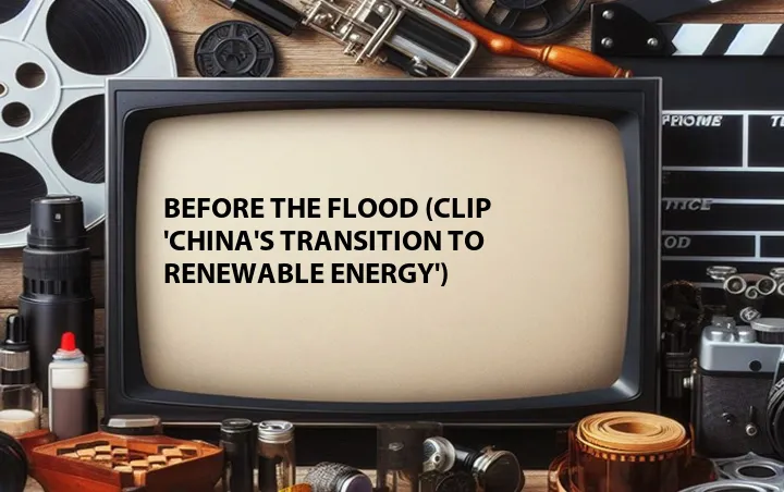 Before the Flood (Clip 'China's Transition to Renewable Energy')