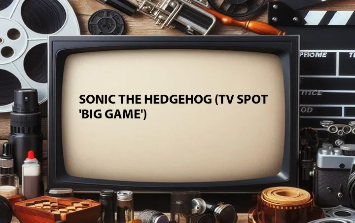 Sonic the Hedgehog (TV Spot 'Big Game')