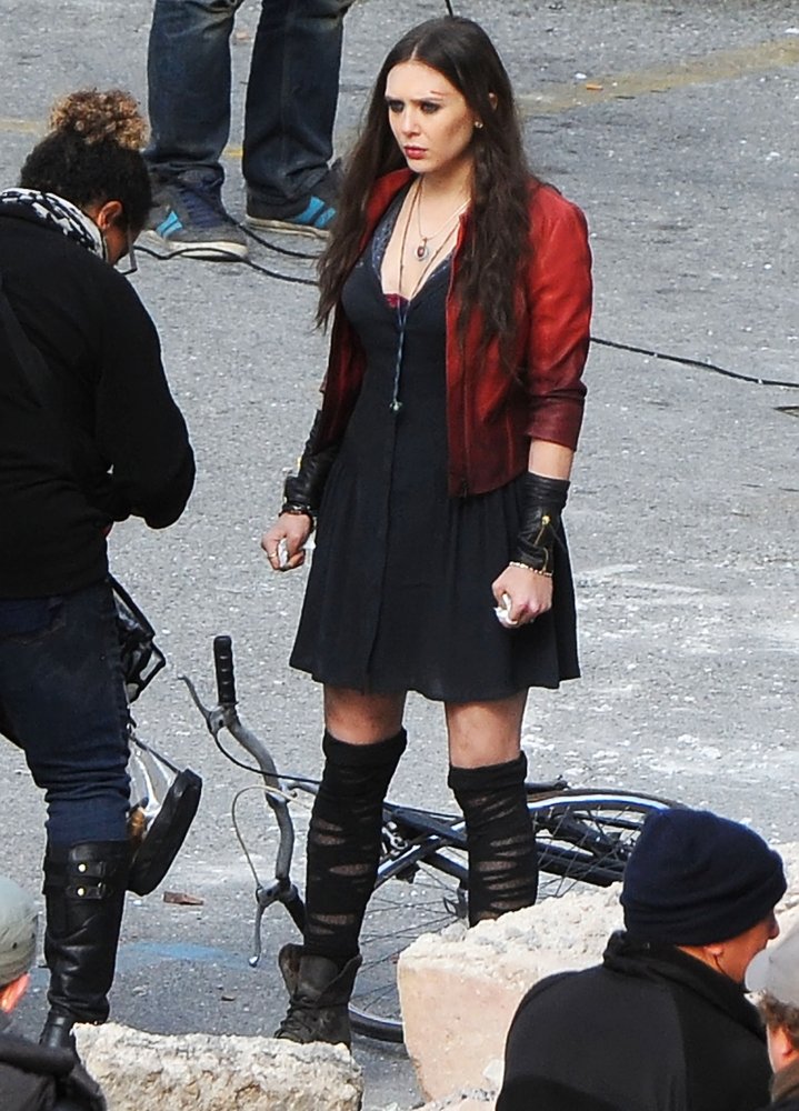 Elizabeth Olsen Picture 83 - Filming on The Set of Avengers: Age of Ultron