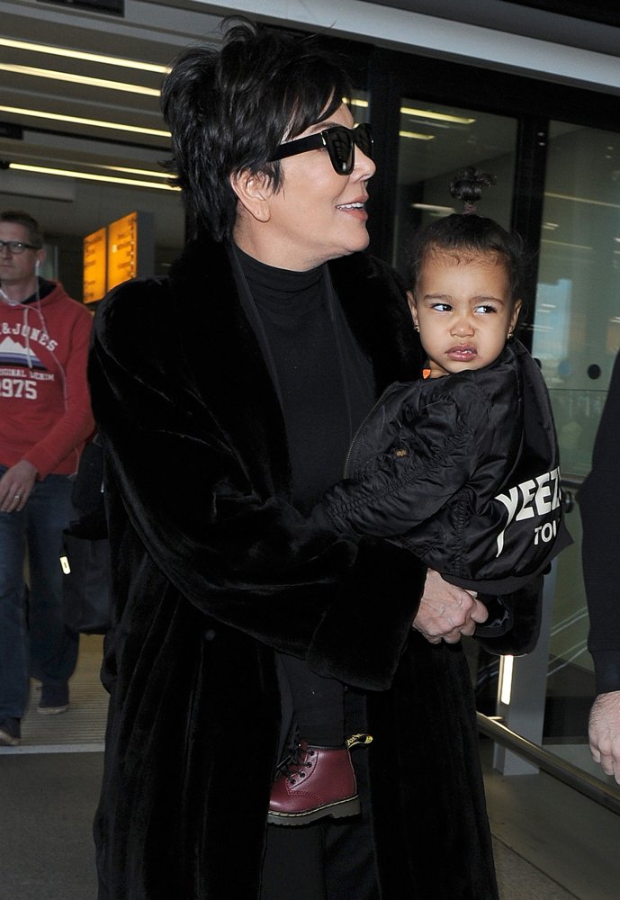 Kris Jenner Picture 129 - Kris Jenner and North West Arrive at Heathrow ...