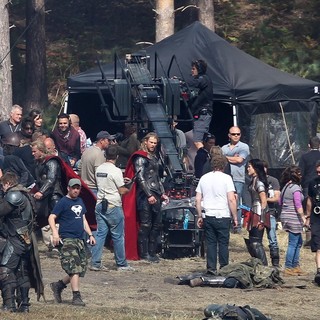 Filming Scenes for The Movie Thor: The Dark World
