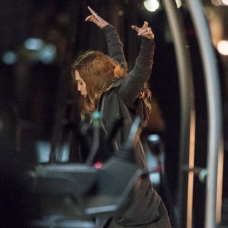 Elizabeth Olsen Films Scenes for Movie Avengers: Infinity War