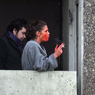 Gemma Arterton and Saoirse Ronan During A Break from Filming Byzantium