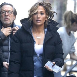 Jennifer Lopez on The Film Set of Hustlers