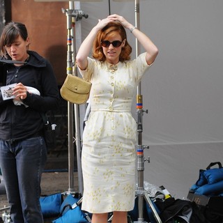 Kelli Garner on The Set of Pan Am Filming on Location in Brooklyn
